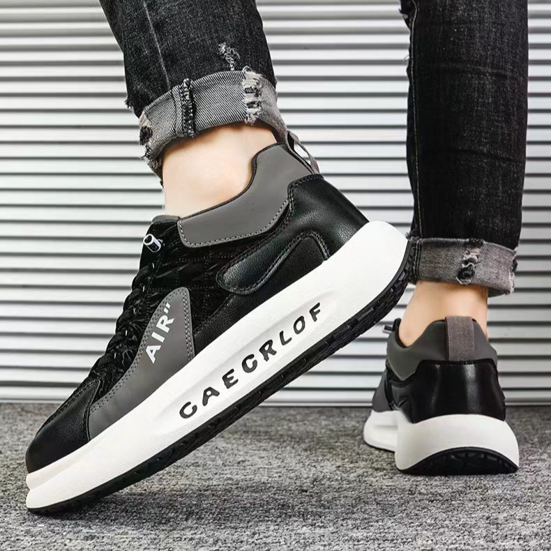 Men's fashionable sports casual running thick soled height increasing dad men's versatile white shoes, trendy shoes
