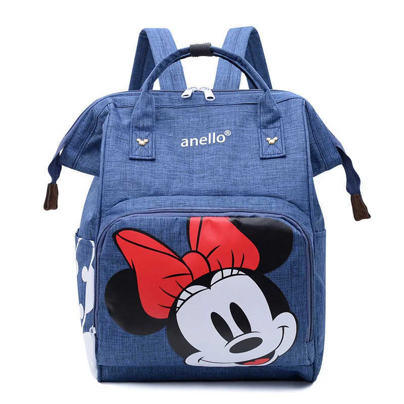 Disney New Disney Diaper Bags Women Backpack Mickey Mouse Travel Nursing Bag Baby Care Large Capacity Mommy Multifunction Shoulder BagXJ250515