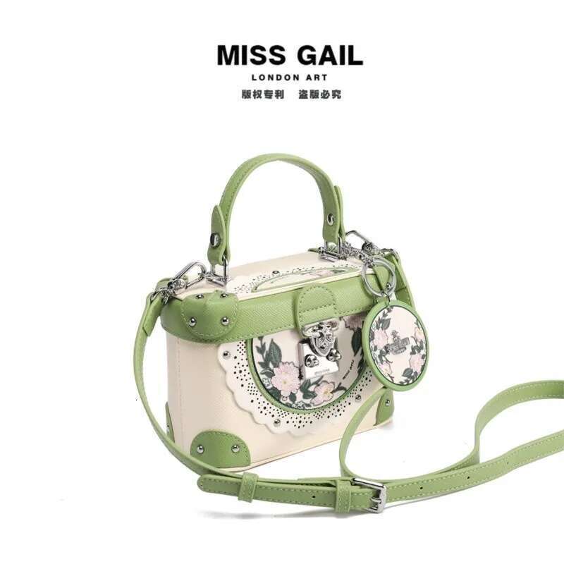 Women's Handbag 2025 Fresh Retro Printed Box Small Bag New Chinese Style Cheongsam Hanfu Paired With Crossbody