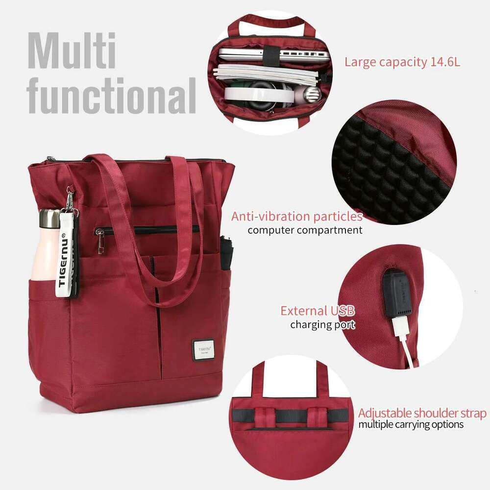 Tigernu New Women Tote Multiway For Girls School bag Handbags Female Laptop Backpack Large Capacity Convertible Mochila