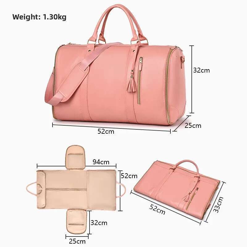 New Women's Folding Suit Travel PU Hand Lage Multi Functional Waterproof Storage Large Capacity Men's Bag