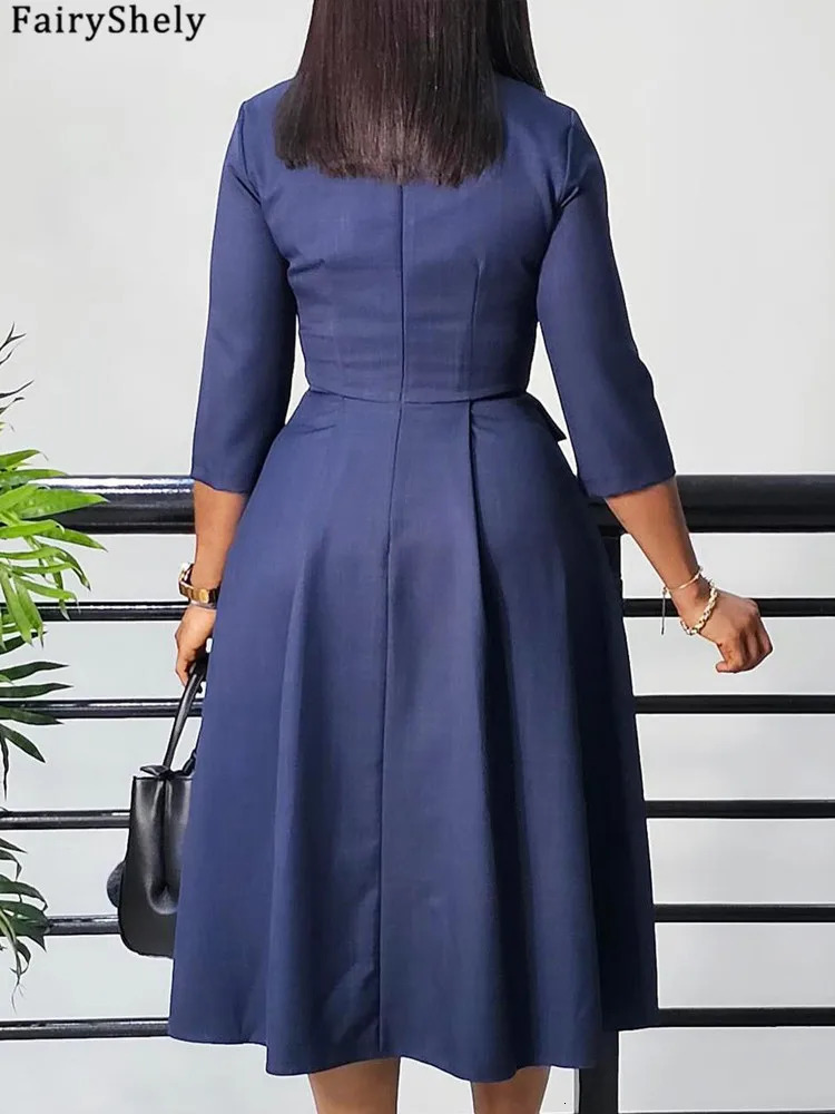 FairyShely 2025 Sexy Solid Plus Size Dress Women Long Sleeve Large Big Long Dresses Lady Autumn Party Tight Folds Curvy Dress 250514