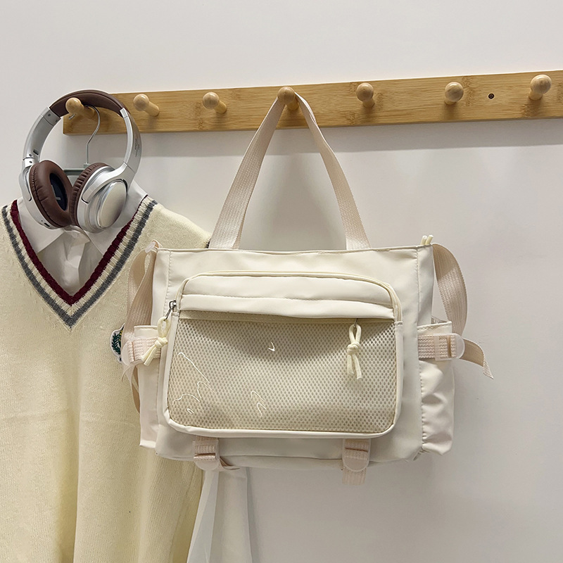 Free Delivery Designer Bag 2025 Large Capacity Leisure Multi Functional Tutoring For Supplementary Learning Single Shoulder Handheld Lightweight Tote 