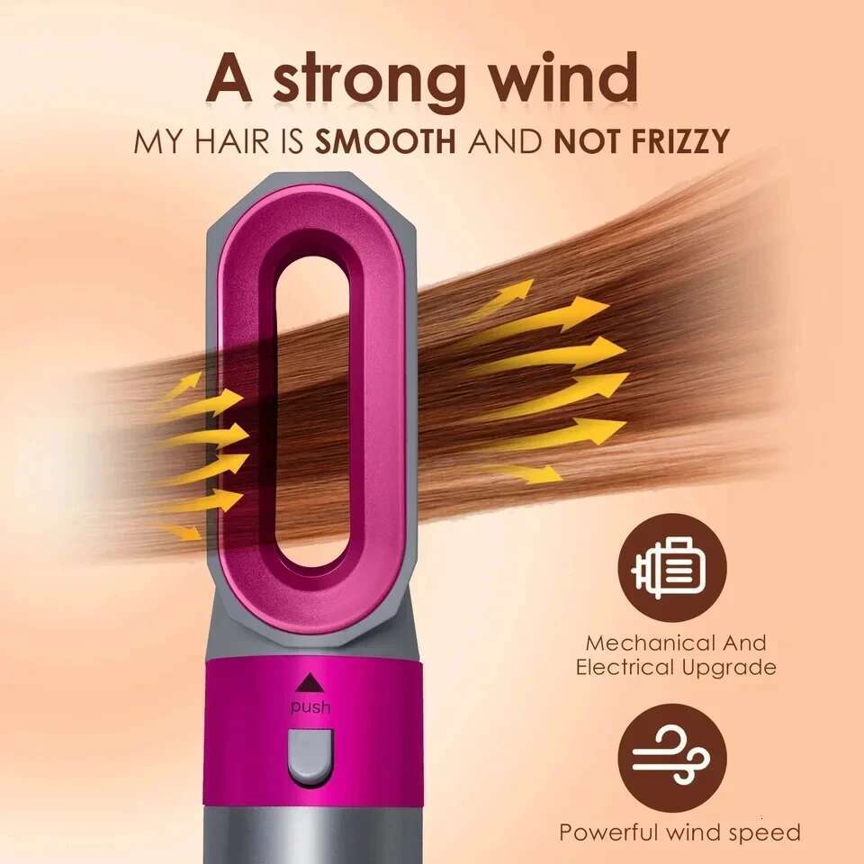 New 5 in1 Curling Iron Straightener With Brush Hairdryer For Dryer Hair Multi Styler