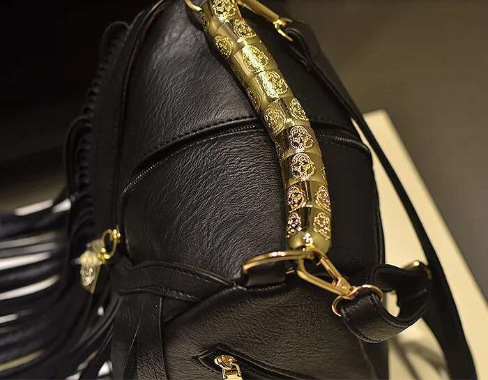 New Fashion Europe And The United States Music Festival Bucket Large Tassel Handbag Shoulder Crossbody Bag