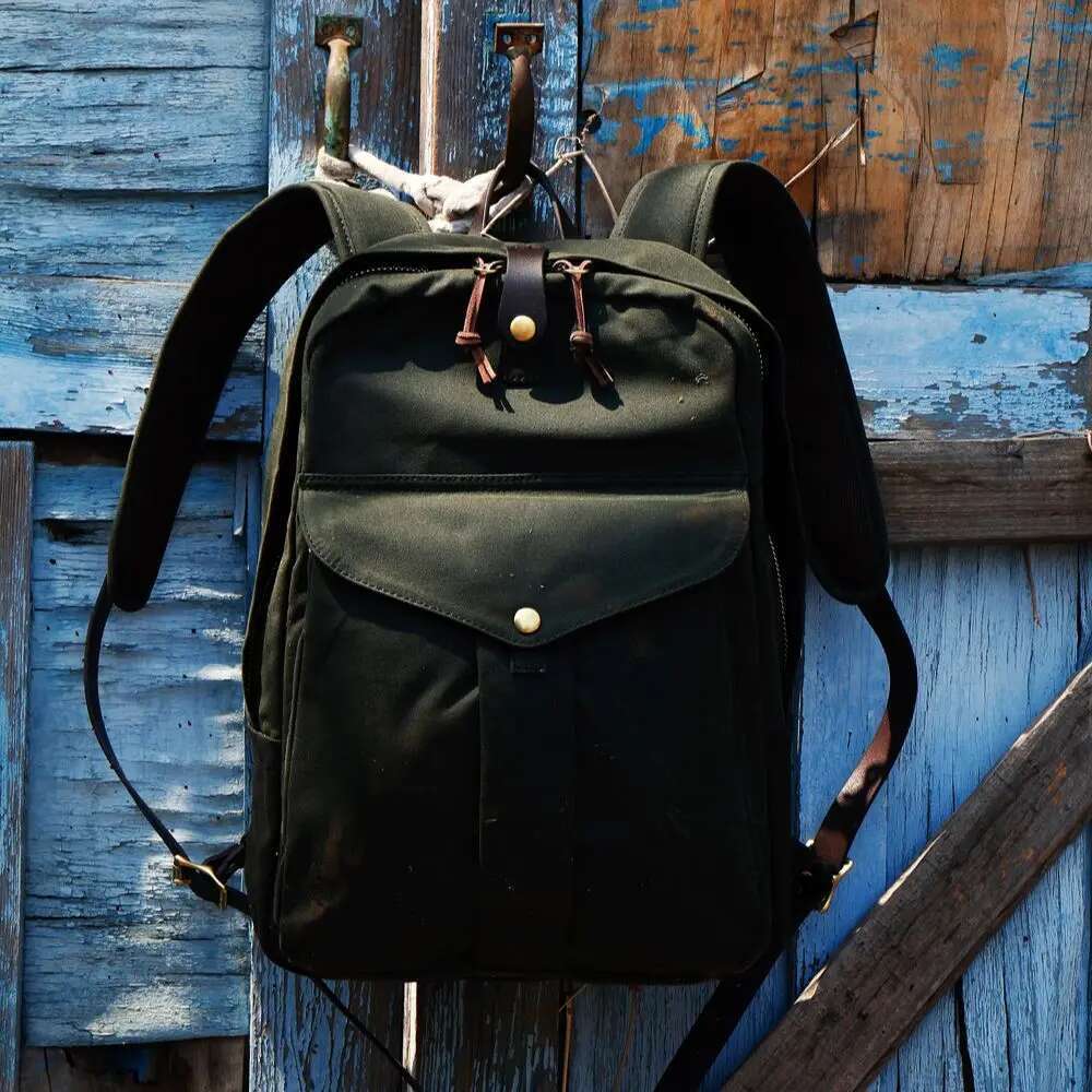 tailor brando 70307 american retro waterproof 15oz heavy oil wax canvas 244712cm backpack unisex computer travel school bag