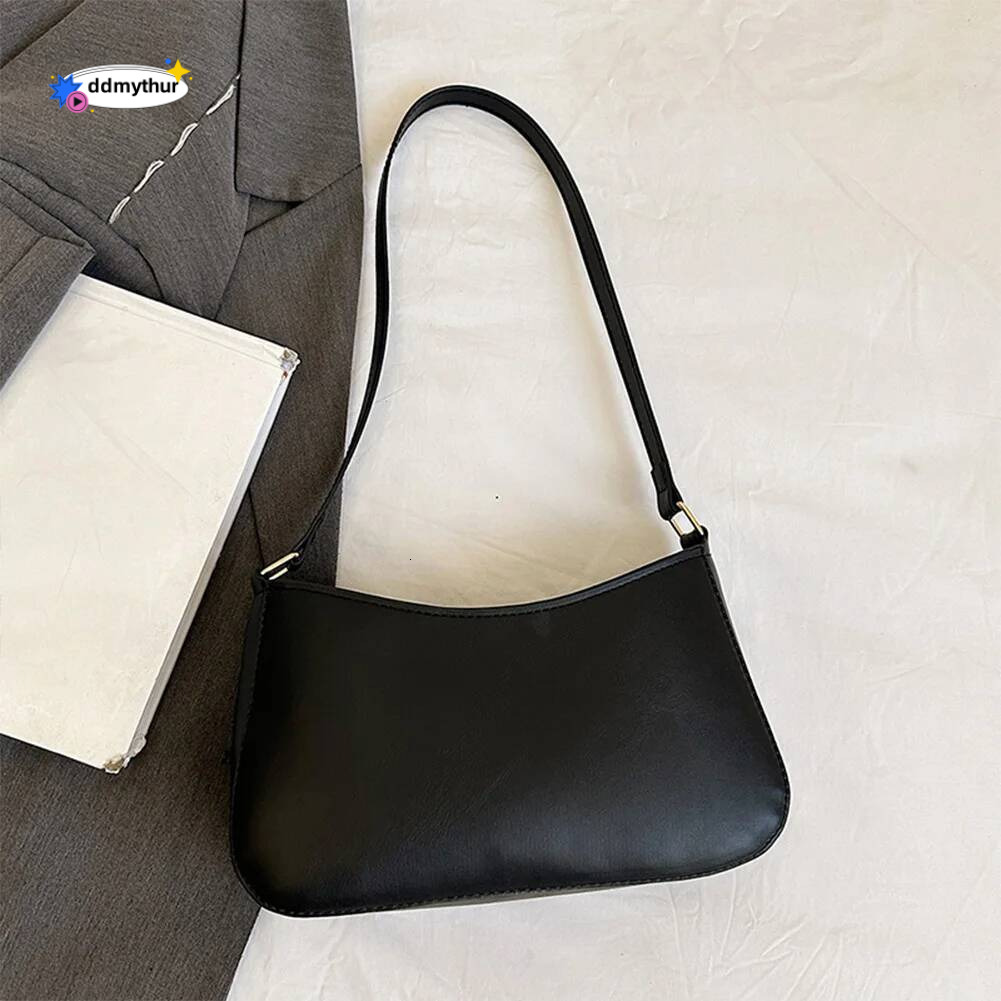 Female Bow Underarm PU Leather Versatile Armpit Solid Color Bowknot Shoulder Women Commute Bag ddmythur