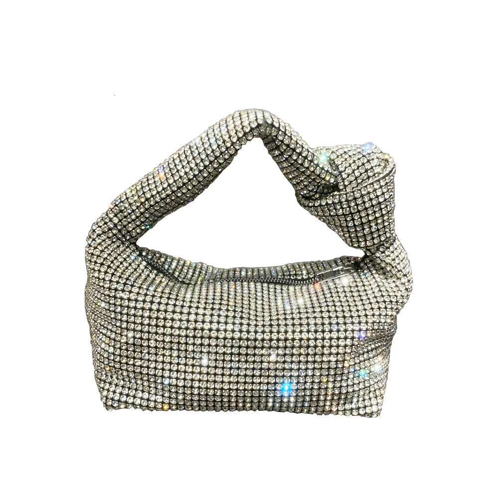Rhinestones Evening Sier Crystal Handmade Bags For Women Purses And Handbags Designer Banquet Bag