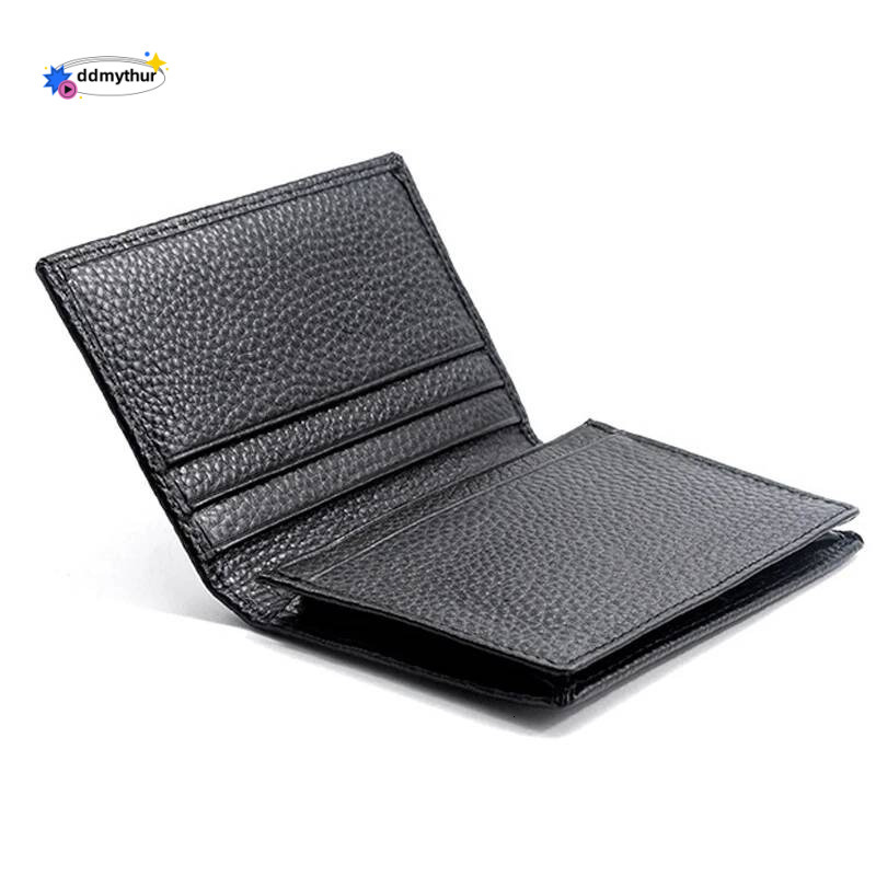 Genuine Leather Business Card Holder Slim RFID Wallet for Men Women Cards ddmythur