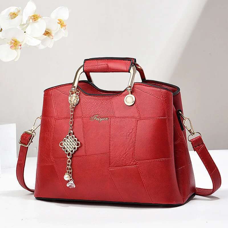 Commuting Temperament Atmospheric Middle-Aged Mother Women's Handbag Large Capacity Fashion Messenger Bag