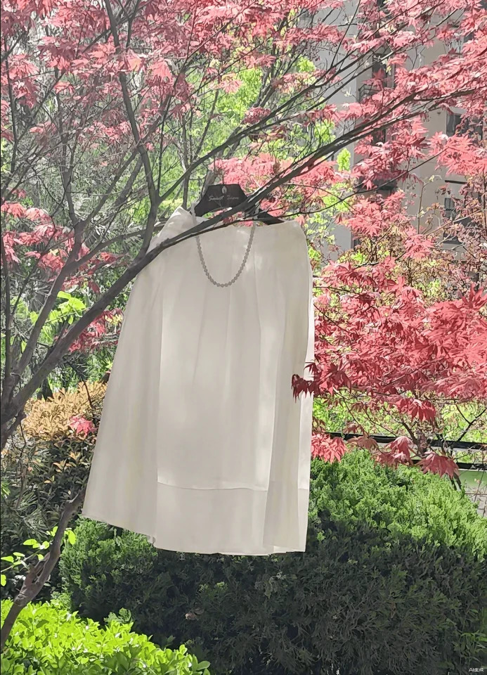 French elegant retro green umbrella skirt temperament highwaisted slim fluffy ladies half 250515