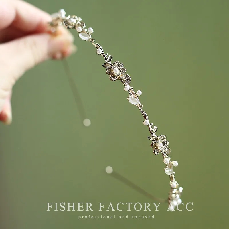 Exquisite Elegant Pearl Rhinestone Flower Hairbands Headband Women Girls Hair Head Hoop Band Accessories Headdress Headwear 250509