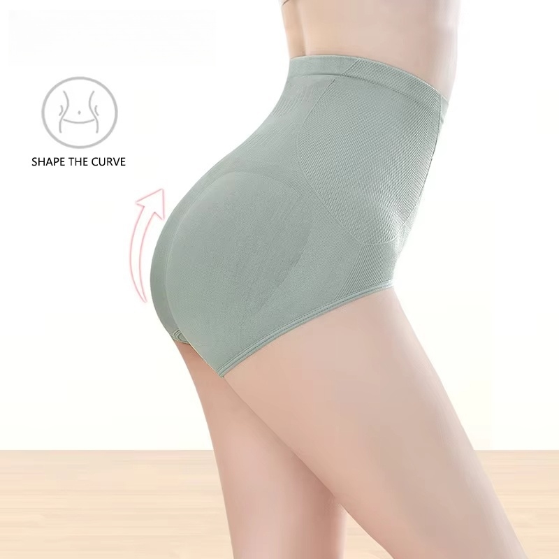 High Waist Briefs Striped Control Bikini Large Size 3PCS Seamless Sexy Women Thongs Shorts Sexy Underwear Bodyshaper Slimming High Waist Seamless Pant