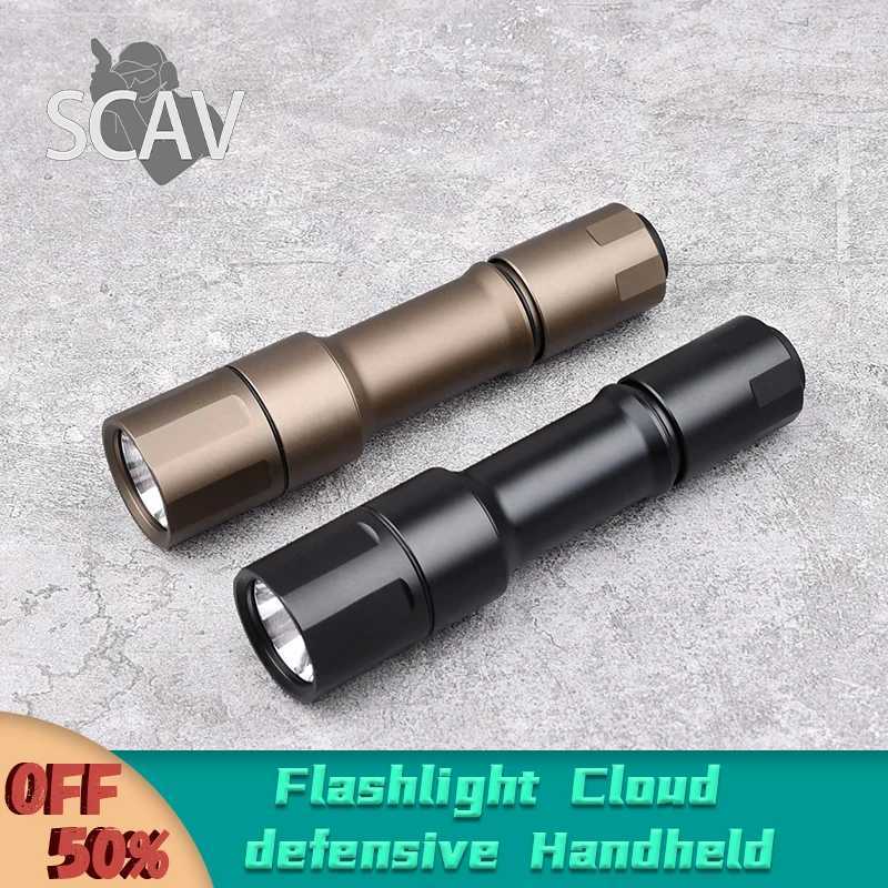 WADSN MCH Tactical Flashlight Cloud defensive Handheld Weapon Light 1300lm Portable Torch Rechargeable Outdoor Camping Hunting Z250514