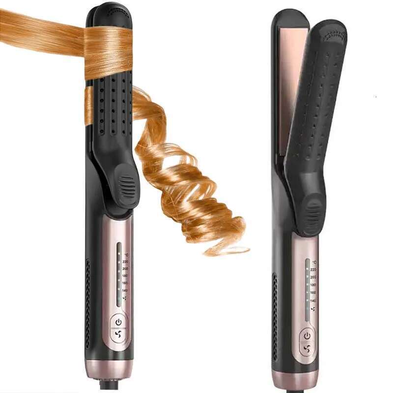 Dual-Use Ceramic Glazed Hair Straightener With Five Temperature Control Cold Air Splint Molding Softening Straight Curling Iron