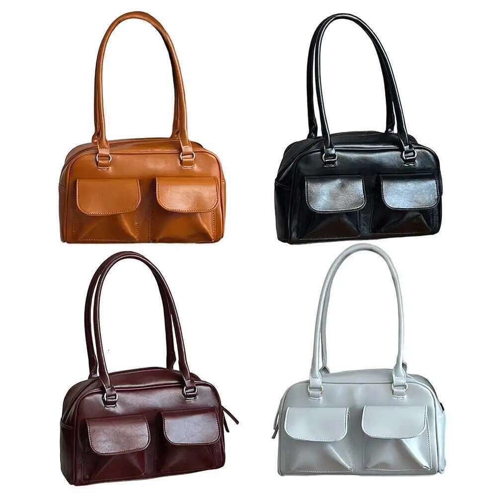2025 Vintage Women Business Shoulder Bags Fashion Ladies Commute Underarm Bag Casual PU Leather Versatile Large Handbags Purse