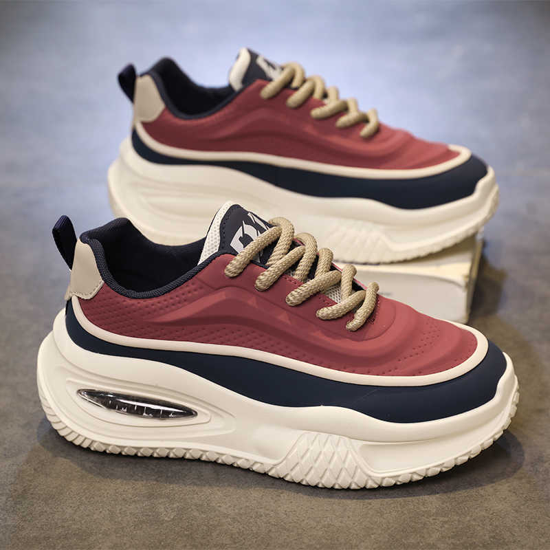 Mens Casual Sports Shoes Fashionable Thick Soled Skateboarding Shoes Trendy and Comfortable Mens Shoes Suitable for Outdoor M250515