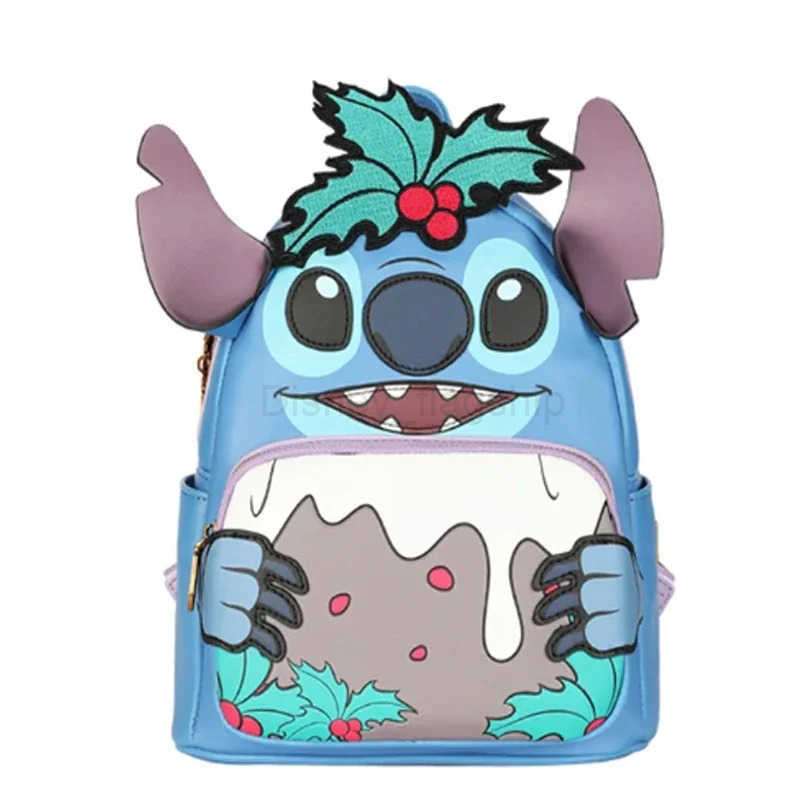 Disney Stitch PU Leather Backpack Cartoon Lotso Losto Fashion Print Donald Duck Mini Backpack PU Leather Women BackpackXJ250515
