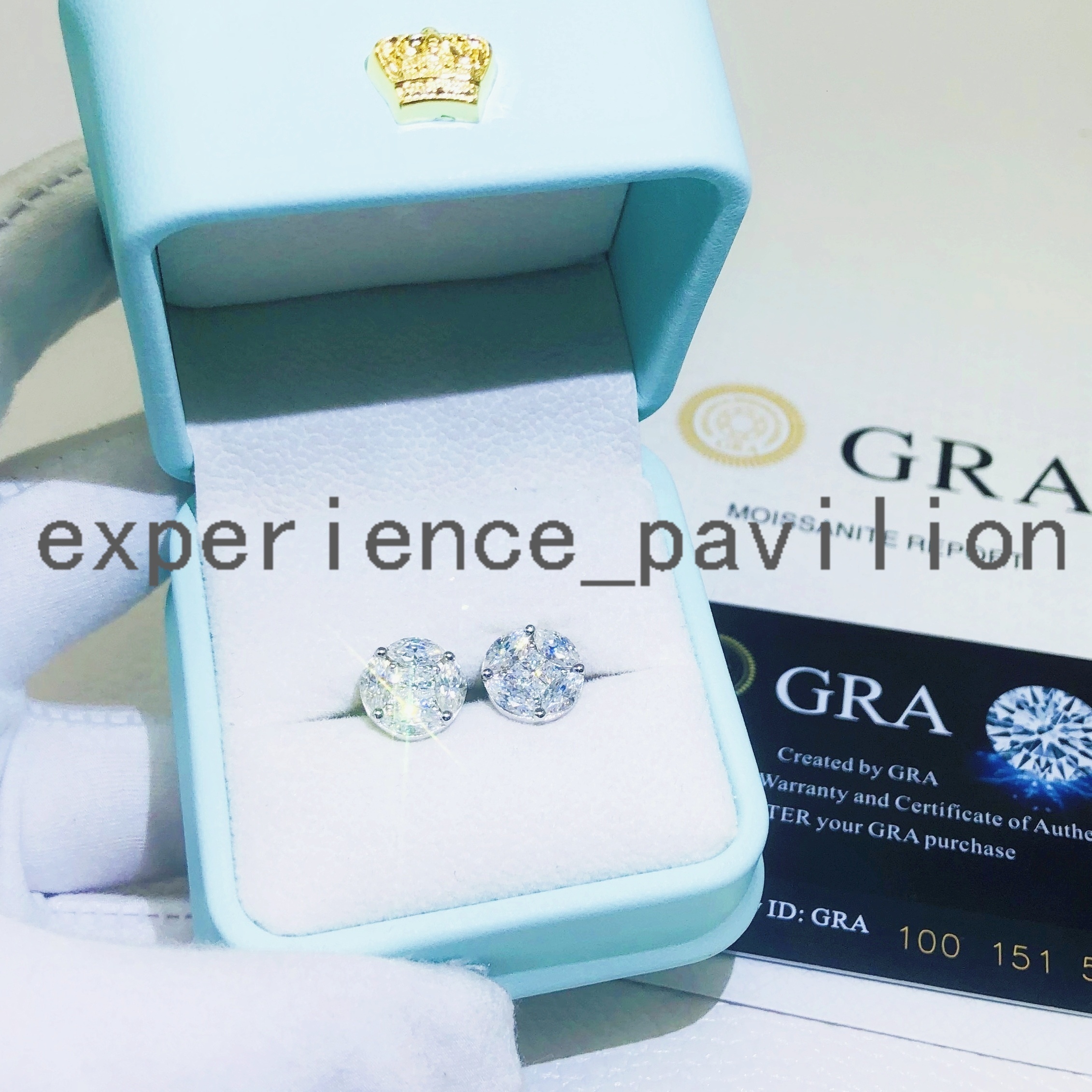 Sterling Silver 925 Hip Hop Earrings Vvs Moissanite Diamond Iced Out Jewelry Stud Earring