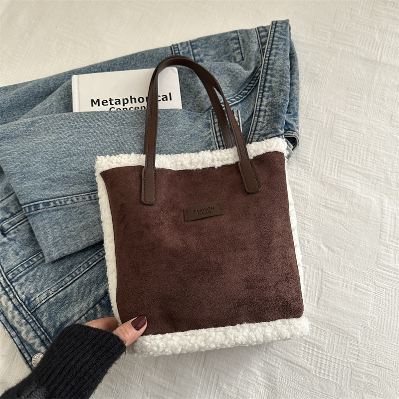 Free Delivery Designer Bag Suede Small Women 2025 New Fashionable Fur Tote For Autumn Winter Work And Commuting Luxury Bag