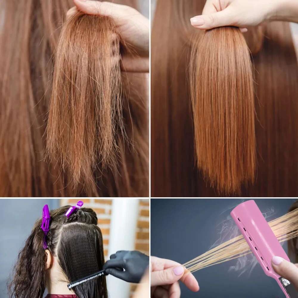 Straightener Curler 480 Degrees High Temperature Titanium Plate Vibrating Flat Iron Keratin Treatment Hair Styling Tool