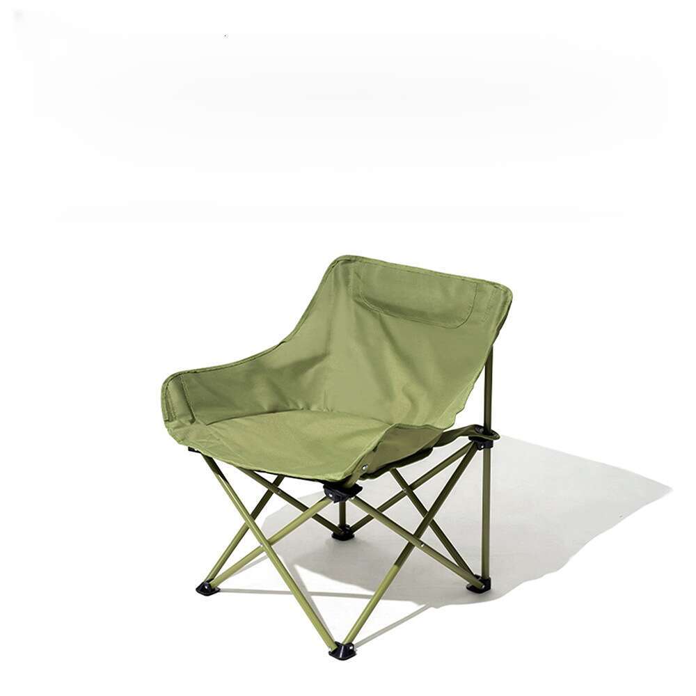 Outdoor camping with backrest, moon portable fishing chair, art folding chair