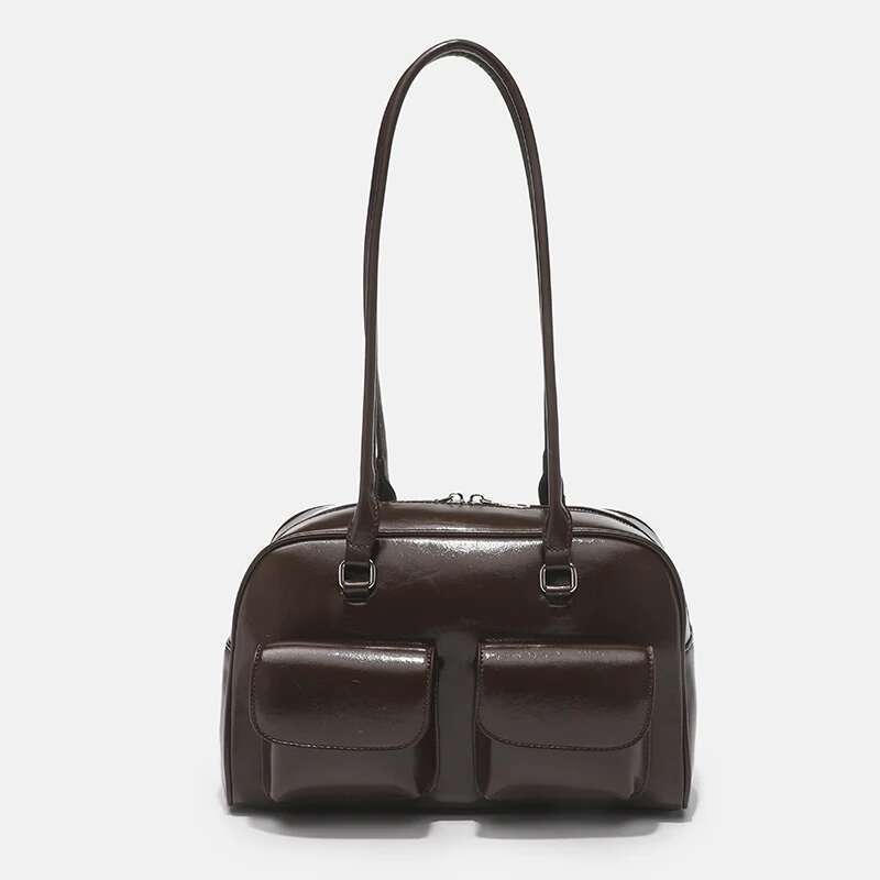 Korean Internet Celebrity Single Shoulder Underarm Bag Standoil Bowling Boston Tote Bag Leisure Handbag For Women