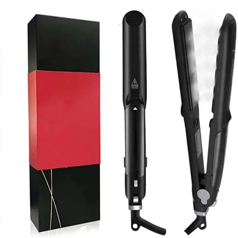 Steam Straightening Irons Straight Brush Hair Straightener Tools Curler Electric Ceramic Titanium