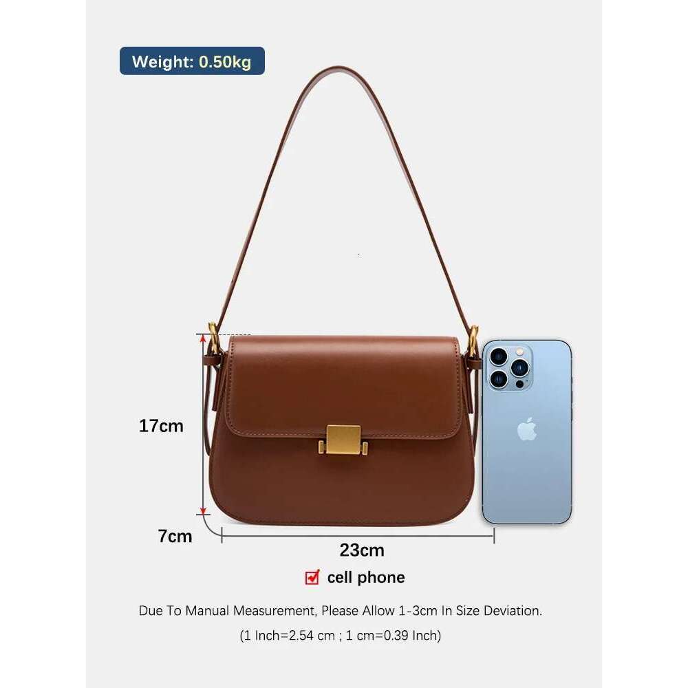 Zency Premium Design Armpit Women's Genuine Leather Handbag Spring Summer Fashion Square Bag Shoulder Crossbody Gift Ba