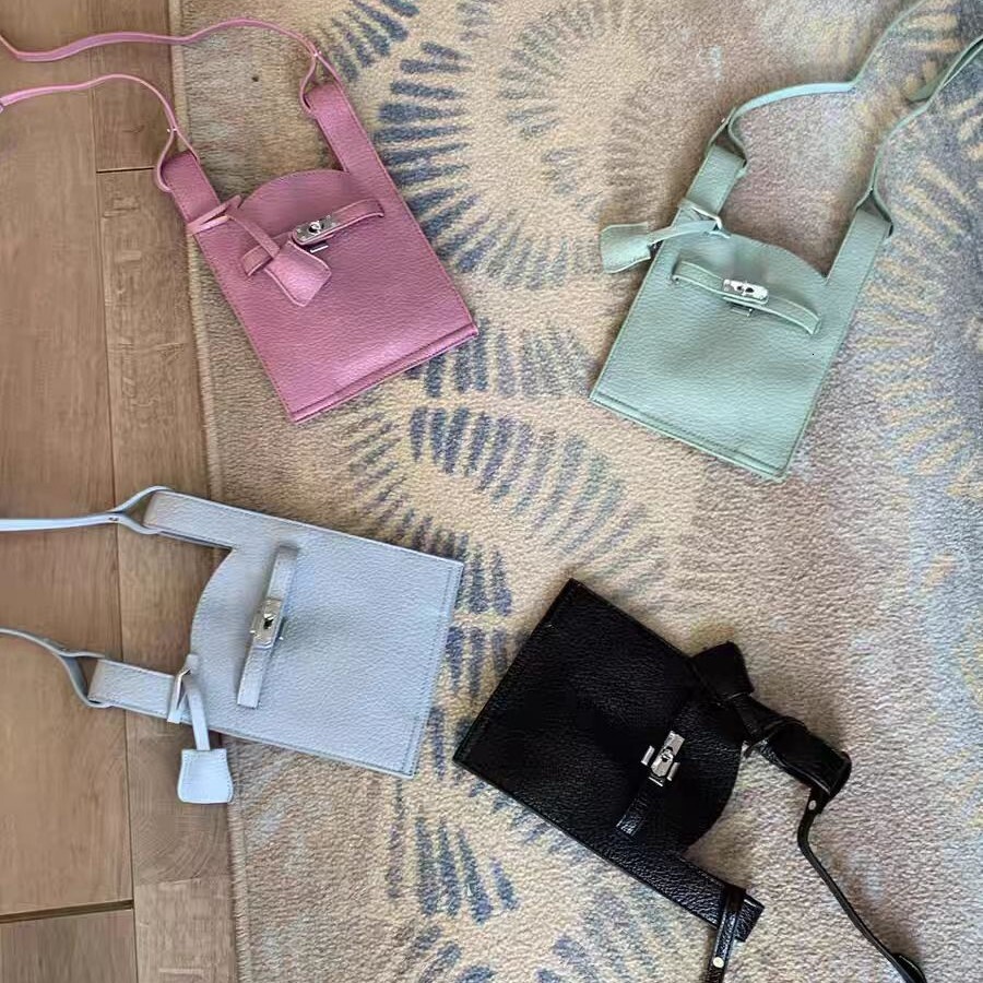 Pingti Japanese And Korean Instagram Influencers With The Same 2025 Spring/Summer Lock Exquisite Small Women's Phone Bag, Crossbody Kelly Bag