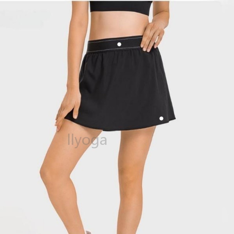 YOGA SKIRT Comfortable Nude Anti glare Tennis Skirt Quick Dry Breathable Yoga Skirt Loose Casual Sports Skirt