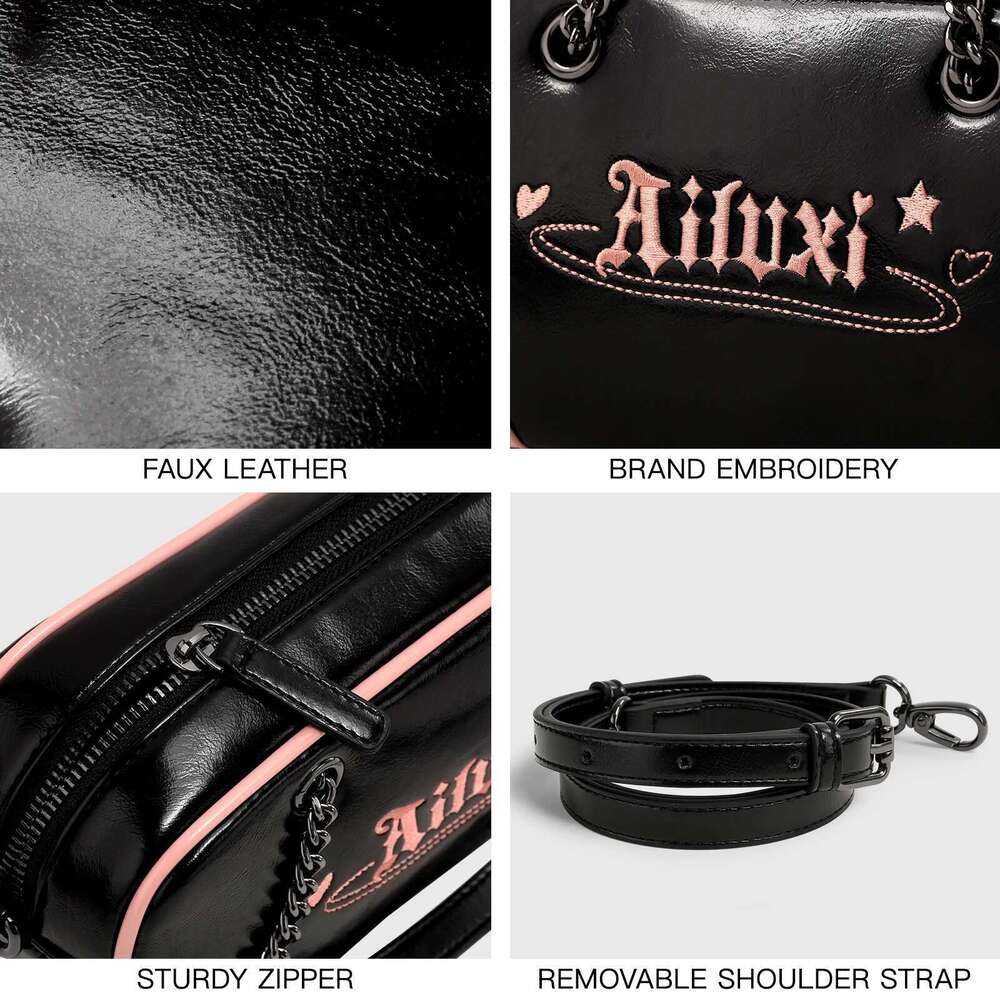 AILUXI New Original Design Boston Replica Bowling Bag Textured Leather High-Quality Premium Handbag