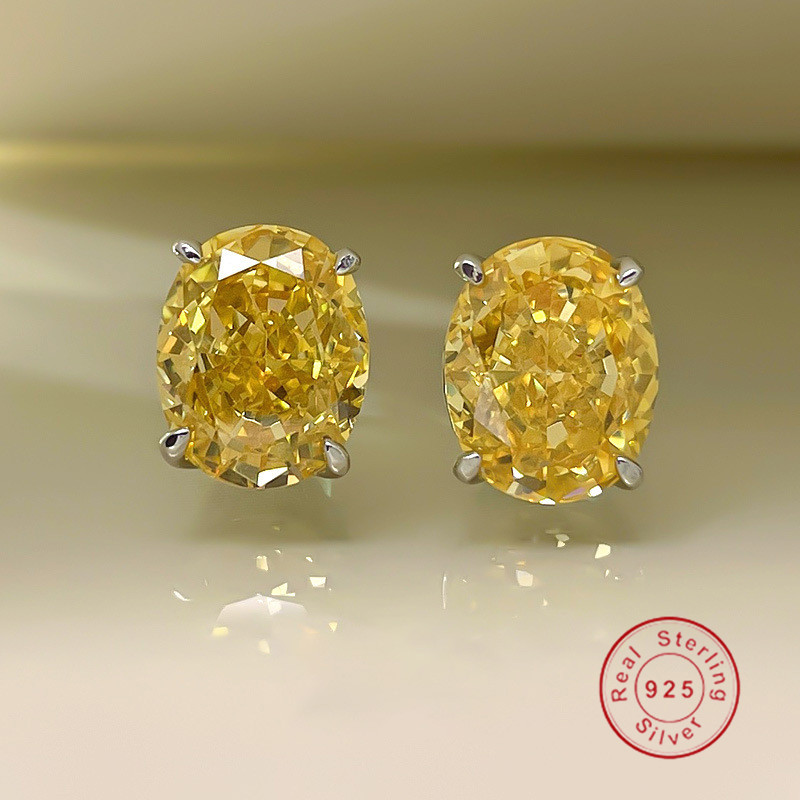 2025 Rulalei Brand Ins Top Sell Stunning Stud Earrings Luxury Jewelry Genuine 100% 925 Sterling Silver Lab Moissanite Diamond High Quality Women Weddi