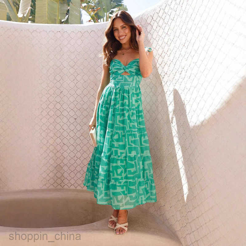 Women Dresses Spring Women's New Fashion Printed Strap Sleeveless Long Dress for Women