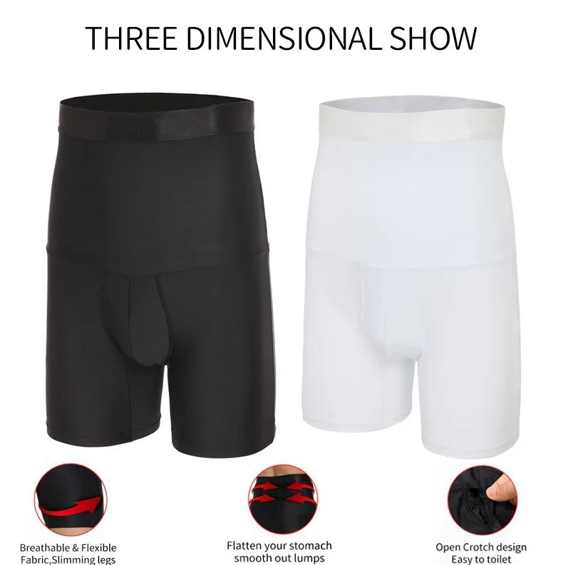 Fitness Pants Underwear Man Body Shaper Tummy Control Compression Abdomen Seamless Belly Girdle Briefs Weight Loss Pants Reducer Panties Belly Slimmin