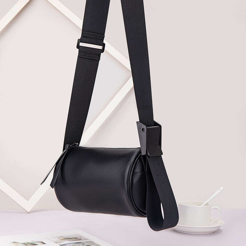 2025 New Women's Trendy Bucket Versatile Single Cross Shoulder Broadband Roller Cylindrical Bag