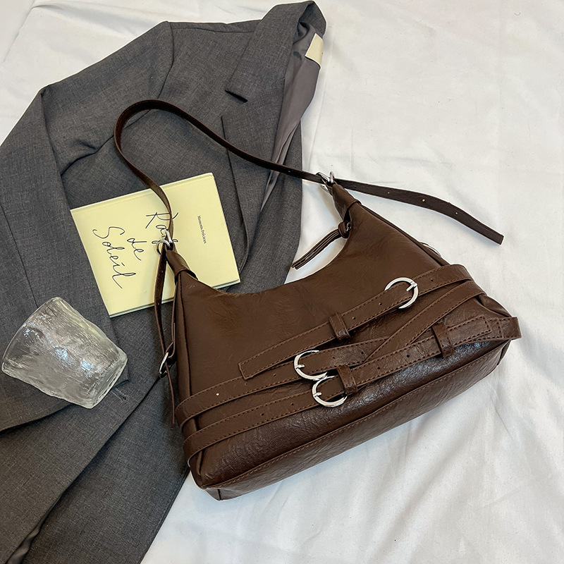 Free Delivery Designer Bag Winter Sweet Cool Hot Girl Motorcycle Underarm For Women 2025 Trendy Fashion Crescent Versatile Single Shoulder Crossbody B