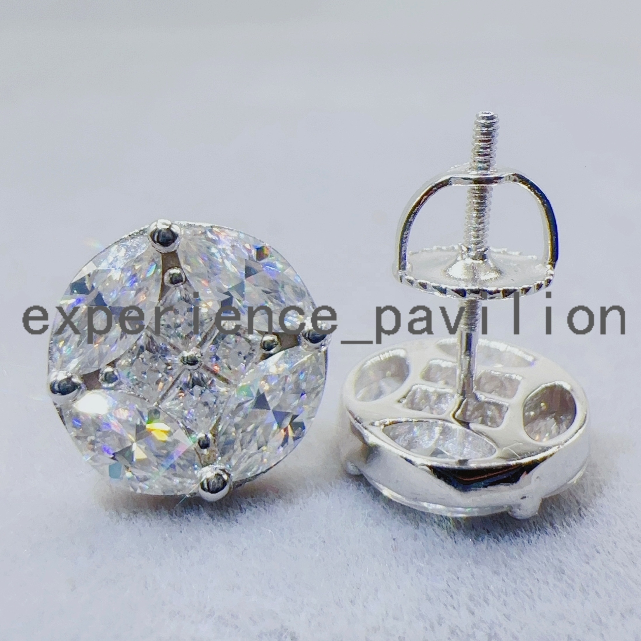 Sterling Silver 925 Hip Hop Earrings Vvs Moissanite Diamond Iced Out Jewelry Stud Earring