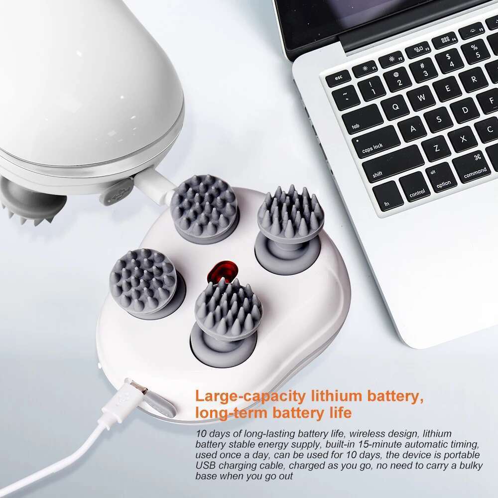 Electric Cat Body Head Massager Health Care Relax Shoulder Neck Deep Tissue Scalp Massage Kneading Vibrating Device