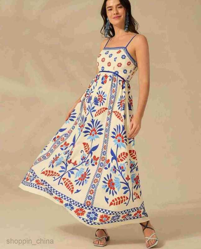 Women Dresses summer new floral printed camisole dress with vacation women's clothing