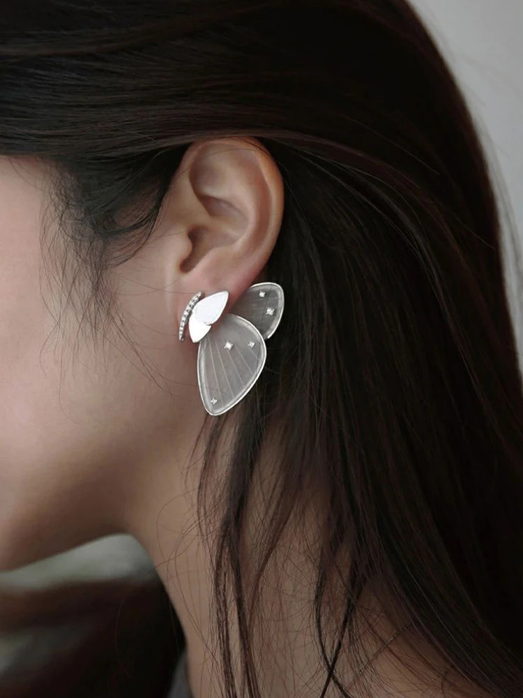 Butterfly Earrings Alloy Material Sweet Romantic Style Men And Women Jewelry Party Gift 250515
