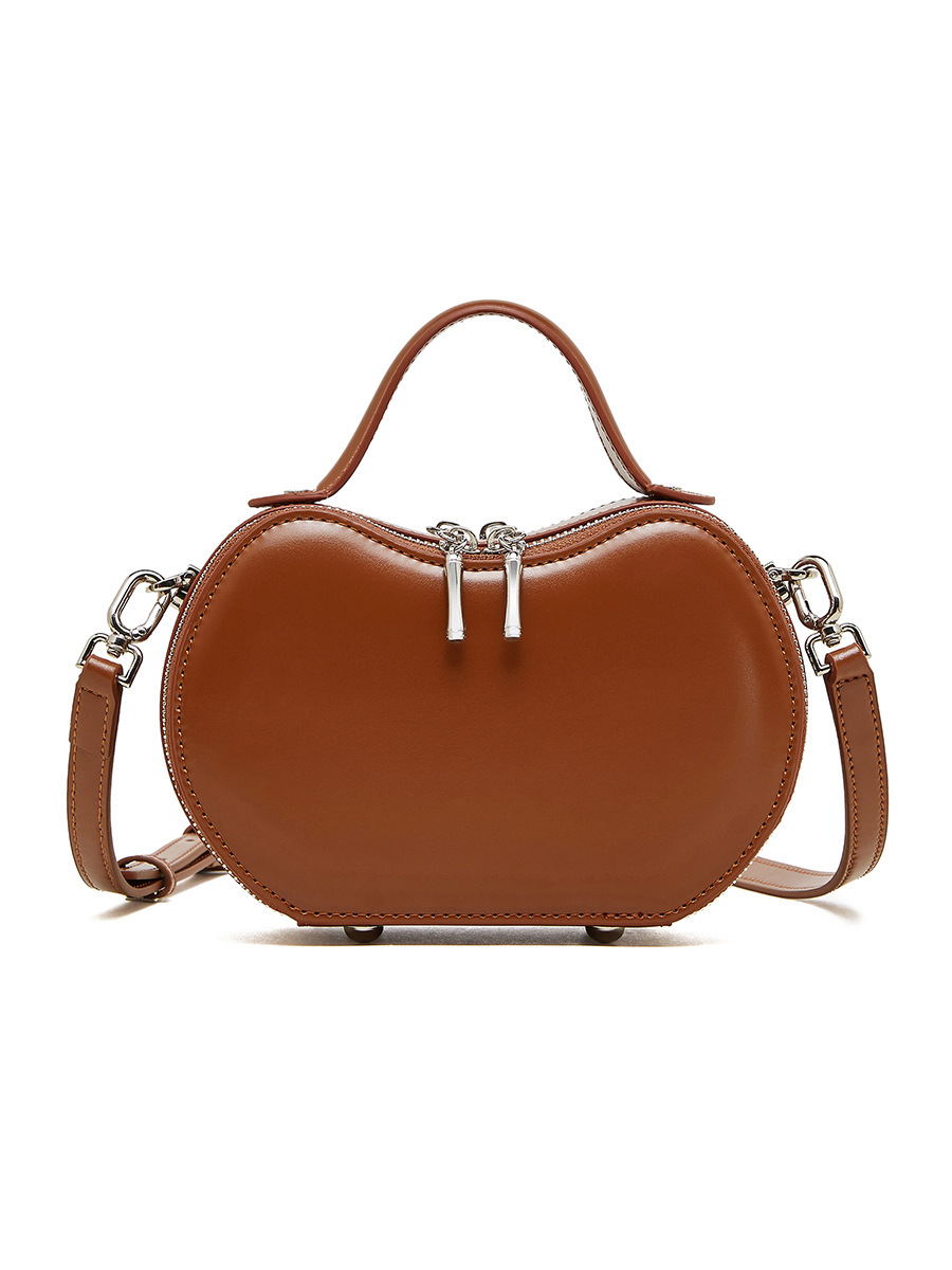 2025S designer niche fashion handbag women genuine leather red apple armpit shoulder crossbody shell bag