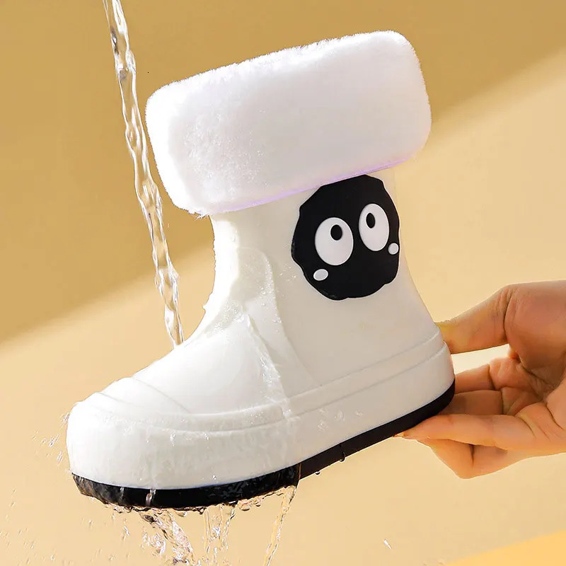 Cute Cartoon Kids Rain Boots Boys Girls Outdoor Personality Anti Slip Mid Calf Students Big Kids Waterproof Shoes gift 250515