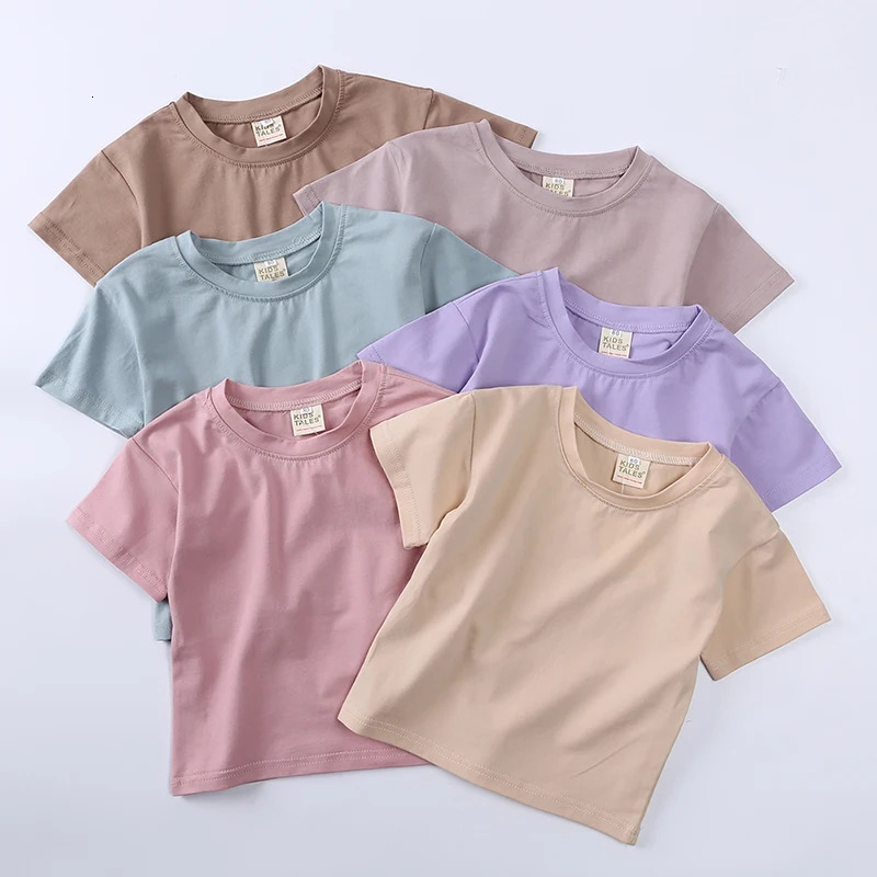 Infant Boys Girls Summer Sport Clothes Kids Solid Color Cotton Casual O-neck Short Sleeve T-Shirt Shorts Children Outfits 250515