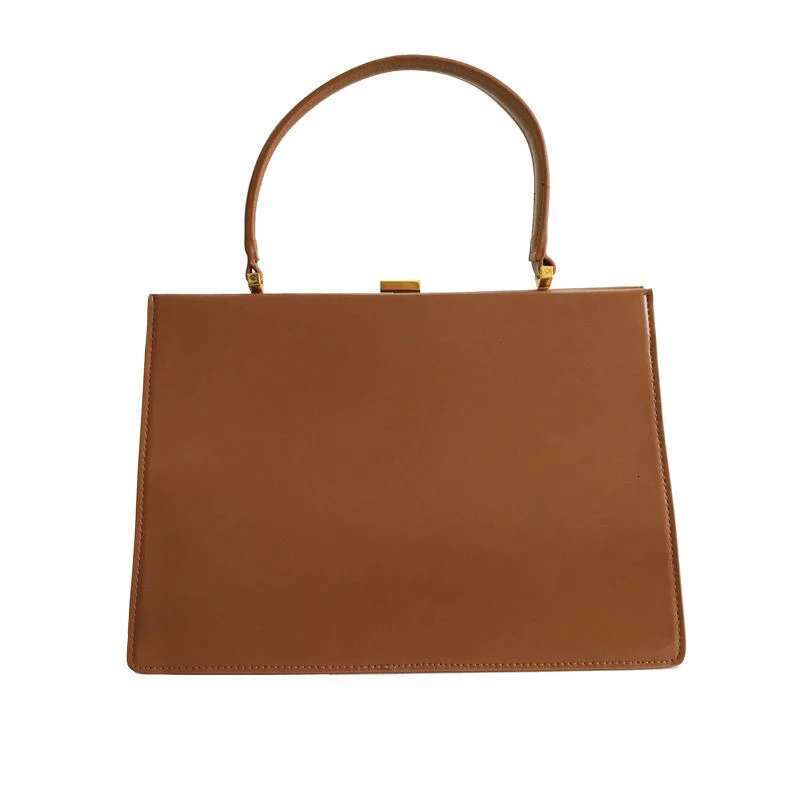 Vintage Clasp Women Handbags Medium Metal Frame Design High Quality Female Tote Bag
