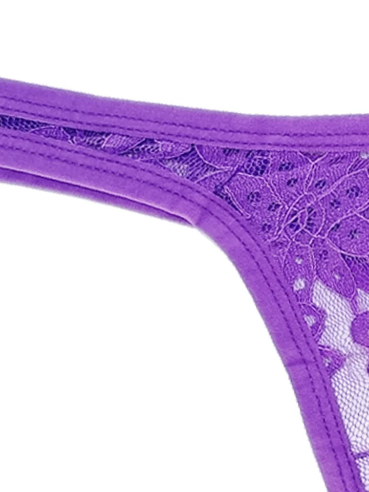 Hollow Out Lace Men Sexy Transparent Thong Underwear See Through Sissy Personalized Jockstrap Man Underpant Erotic HT145 250515