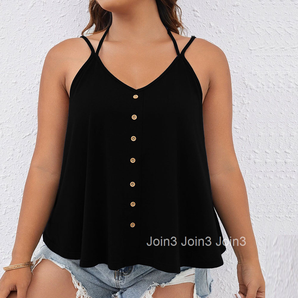 Summer New Plus Size Casual V-neck Sexy Camisole Sleeveless Vest Versatile Top