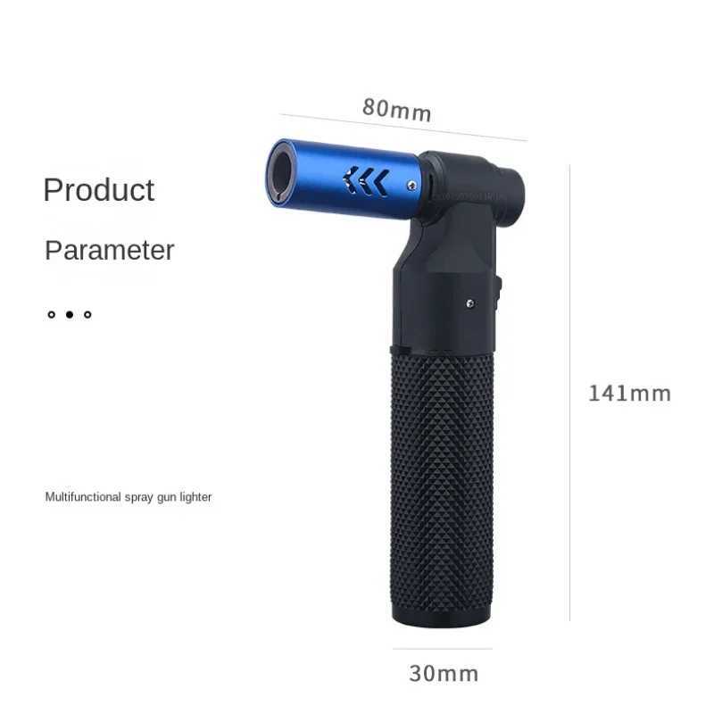 HONEST Gas Lighter Jet Butane Cigar Lighter Windproof Kitchen Tube Barbecue Metal Jewelry Welding Lighter Outdoor Gadgets ForMenT250517