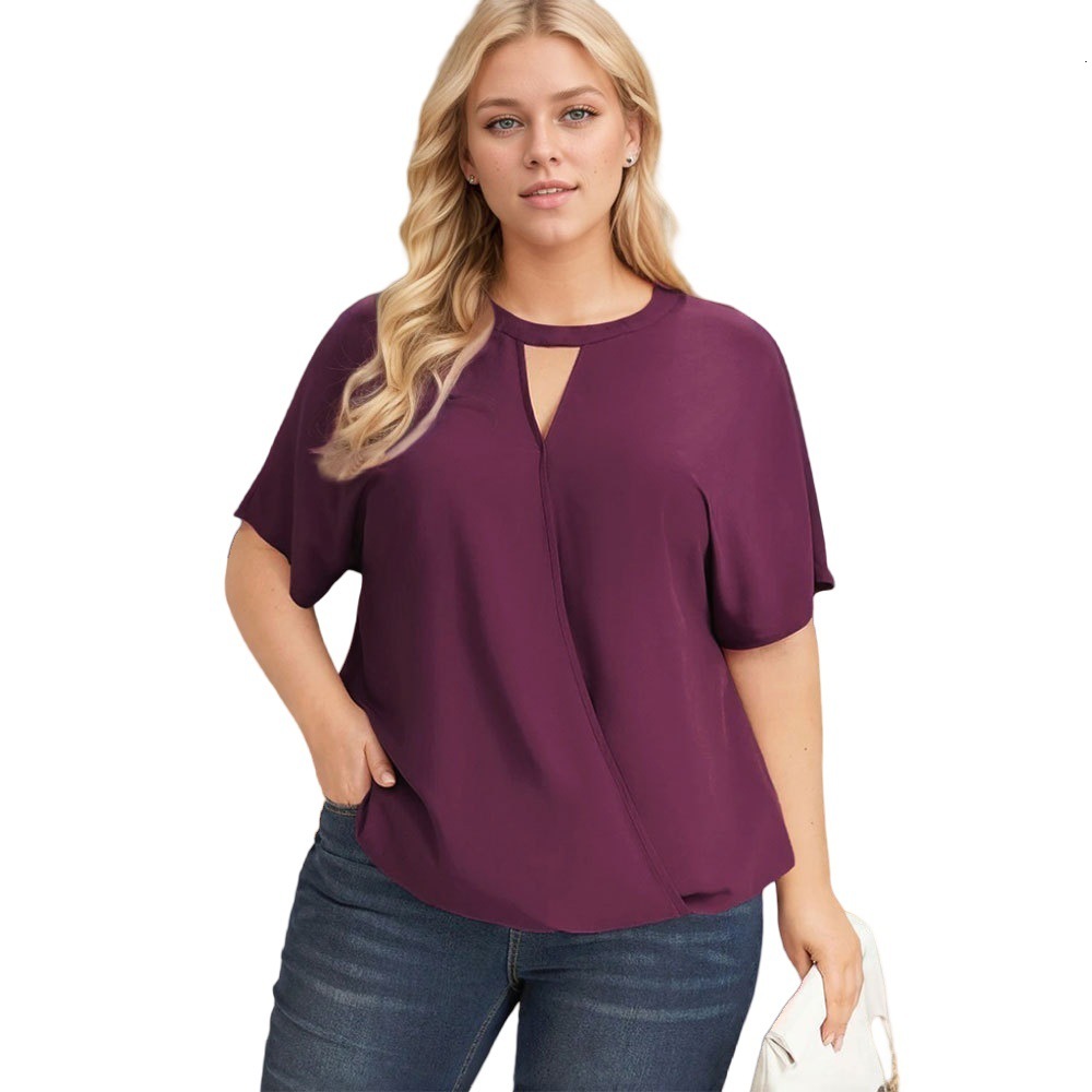 Large Womens Versatile and Simple T-shirt for Spring and Summer 2025 Loose and Slimming Style Top