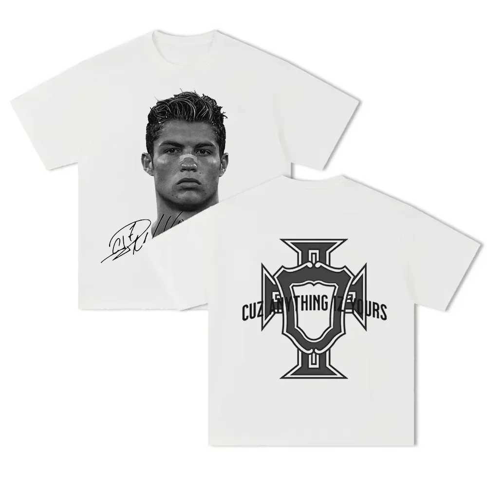 Neymar Cristiano Ronaldo T-shirt Unisex Men Women Summer Short Sleeve Fashion Tops Casual Vintage Fashion Tee X250516